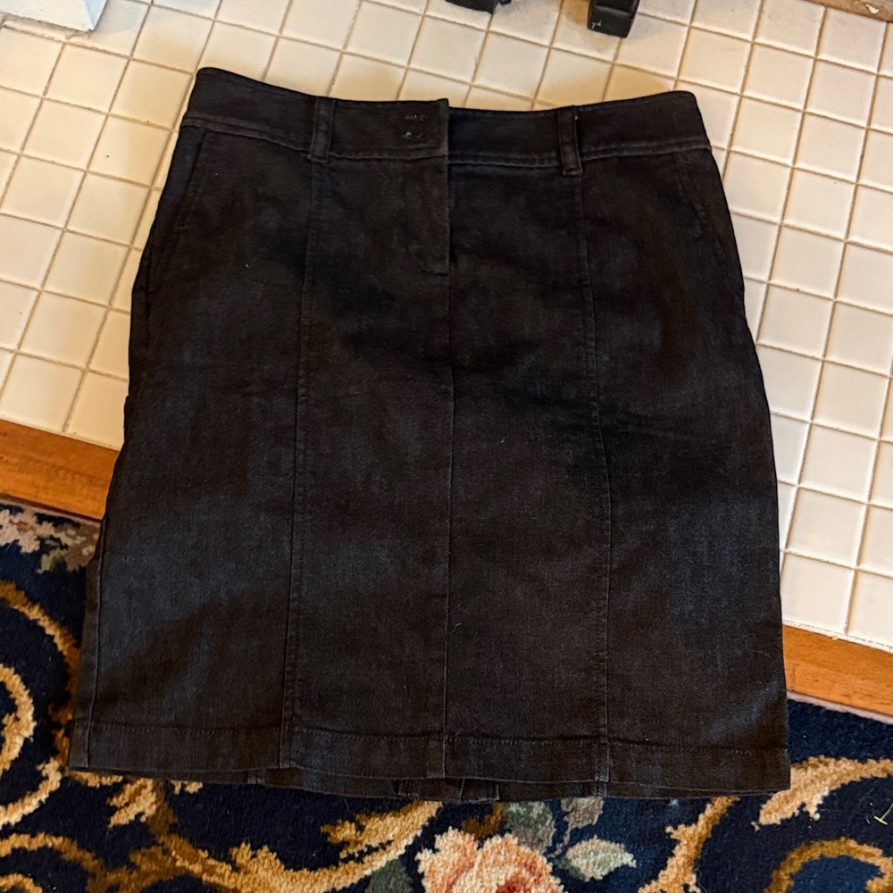 Talbots Black Pencil denim Skirt- worn about twice